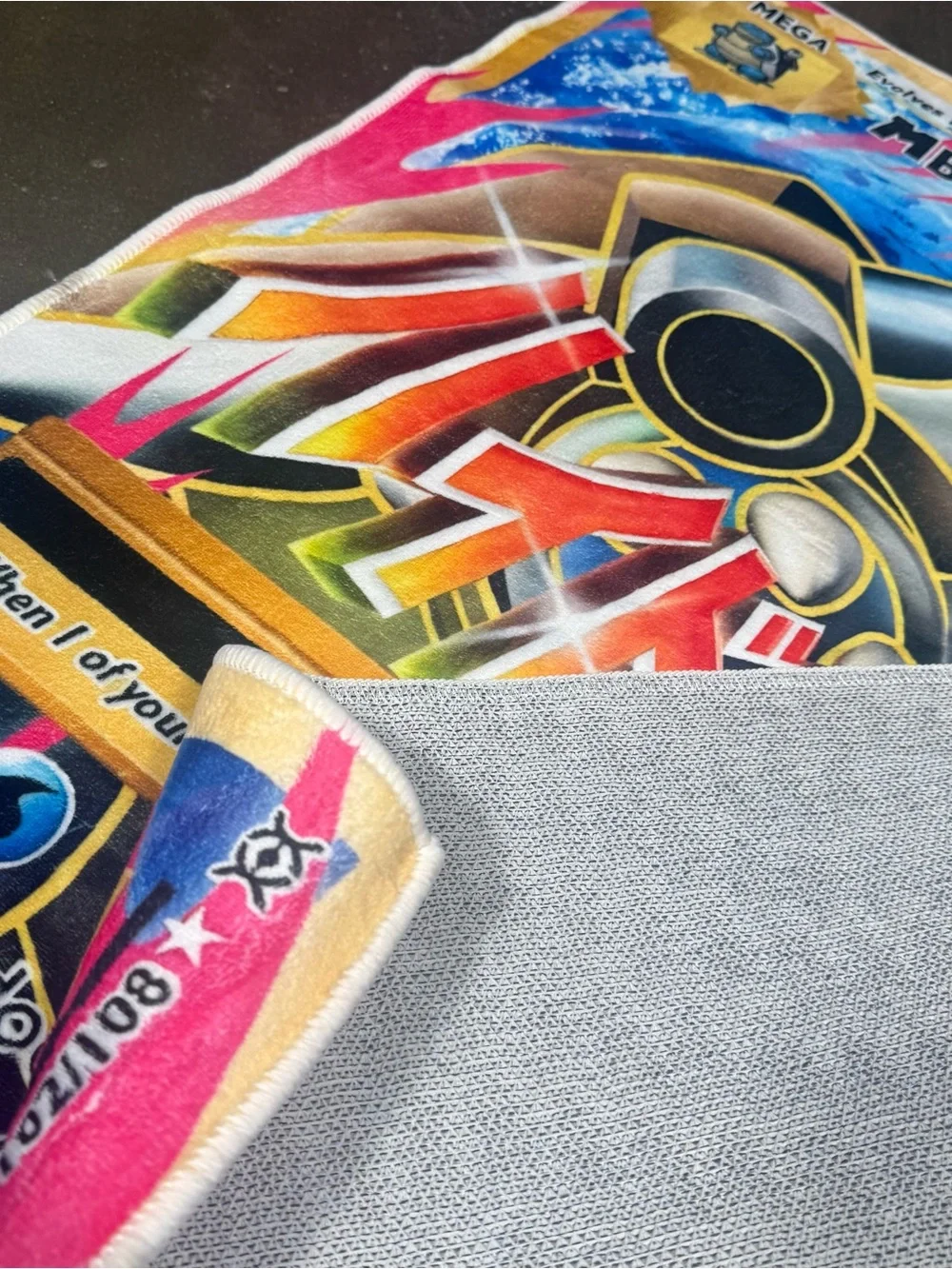 Large Pokemon Mega M Blastoise EX XY Evolutions Huge TCG Card Rug Area Mat Decor